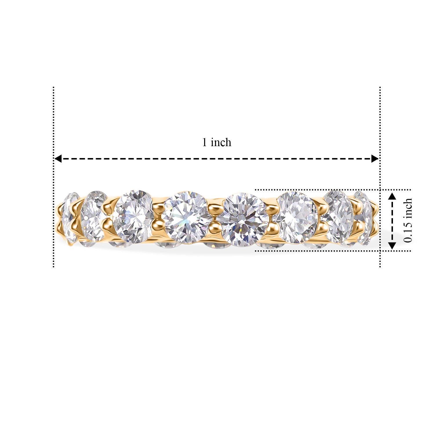 D'Joy Moissanite Band Ring Sterling Silver  4.370  Ct. 8690771 4