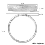 Yellow Gold Plated Sterling Silver Sandblasted Band Ring_8690923_4