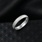 Yellow Gold Plated Sterling Silver Sandblasted Band Ring_8690969_1