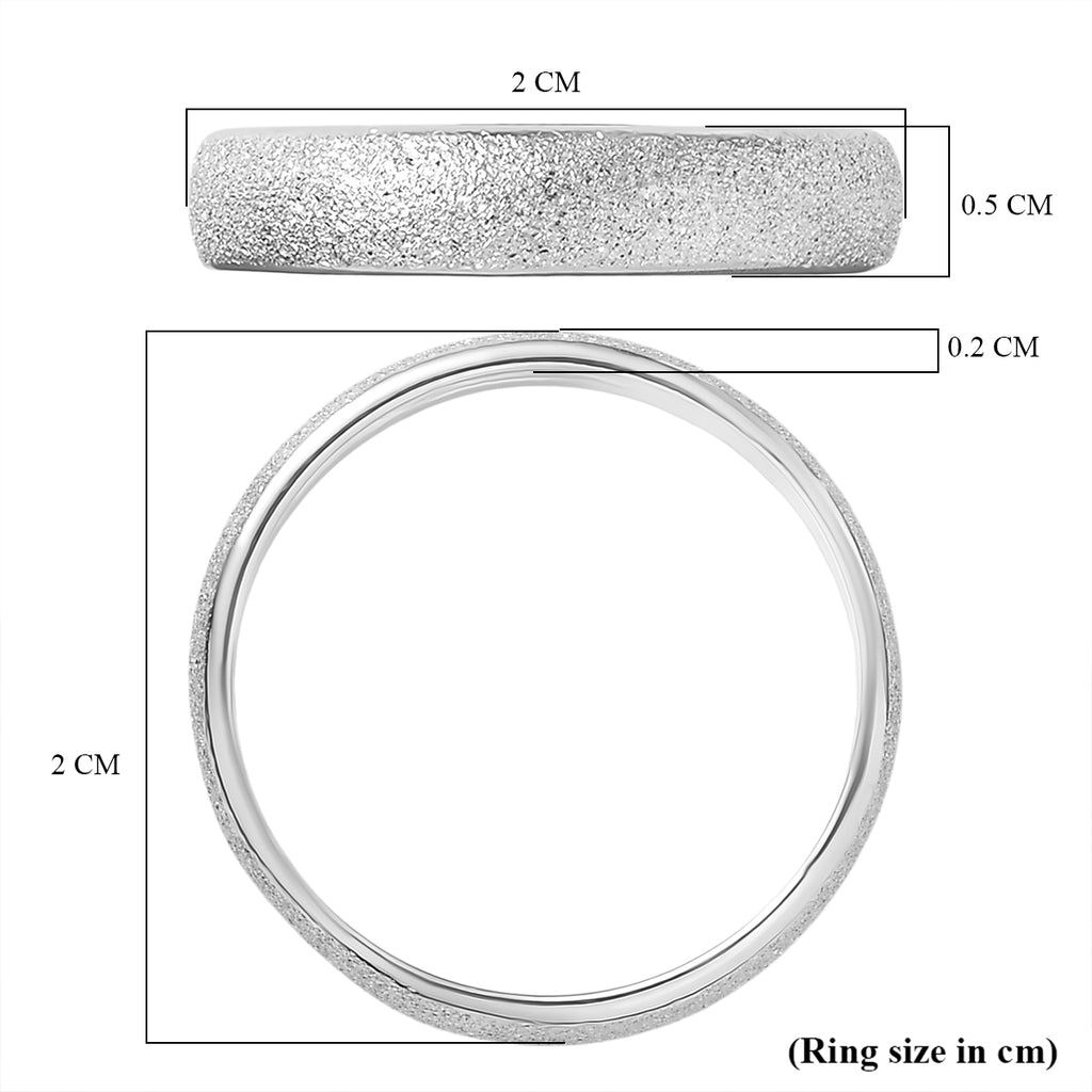 Sterling Silver Sandblasted Band Ring_8690971_4