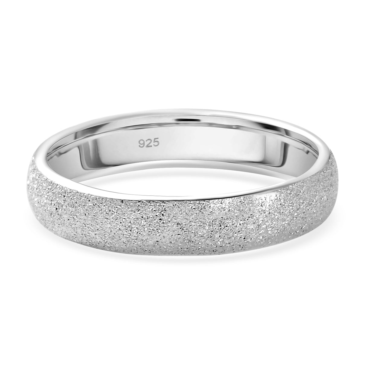 Sterling Silver Sandblasted Band Ring 8690972 0