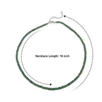 D'Joy - Natural Green Apatite Beads Necklace (Size - 18+2 Ext) in Rhodium Overlay Sterling Silver 90.00 Ct._8691159_4