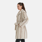 La Marey Signature Longline Faux Fur Winter Coat (Size - L/XL, 16-22) - Beige_8691184_2