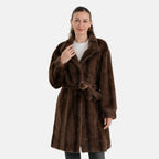 La Marey Signature Longline Faux Fur Winter Coat (Size - S/M, 8-14) - Chocolate_8691185_4
