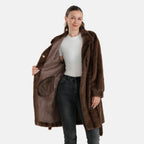 La Marey Signature Longline Faux Fur Winter Coat (Size - S/M, 8-14) - Chocolate_8691185_5