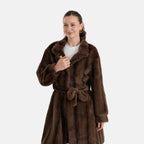 La Marey Signature Longline Faux Fur Winter Coat (Size - L/XL, 16-22)  - Chocolate_8691186_6
