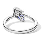 D'Joy - Tanzanite & Moissanite Toi-et-Moi Ring in Rhodium Overlay Sterling Silver_8691266_4