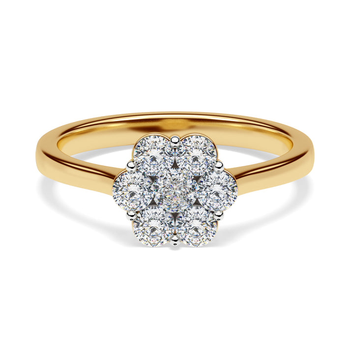 Luxuriant SGL Certified SI/GH Lab Grown Diamond Cluster Ring in 18K Vermeil Yellow Gold Plated Sterling Silver 2.00 Ct. 8692338 1