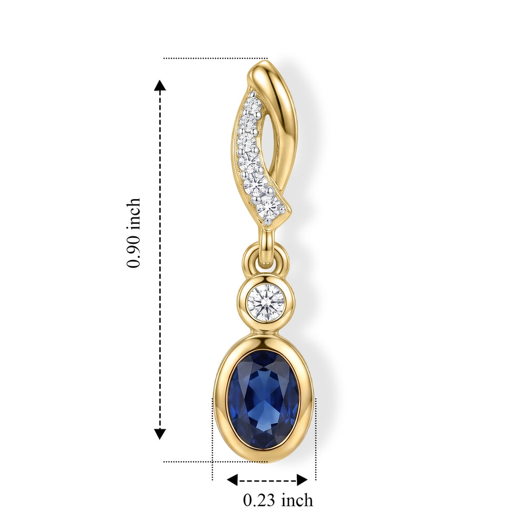 D'Joy - Kyanite & White Zircon Dangling Earring with Push Post in Yellow Gold Plated Sterling Silver 1.50 Ct._8692484_4