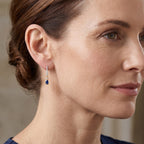 D'Joy - Kyanite & White Zircon Dangling Earring with Push Post in Yellow Gold Plated Sterling Silver 1.75 Ct._8692486_1