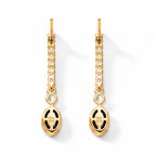 D'Joy - Kyanite & White Zircon Dangling Earring with Push Post in Yellow Gold Plated Sterling Silver 1.75 Ct._8692486_4