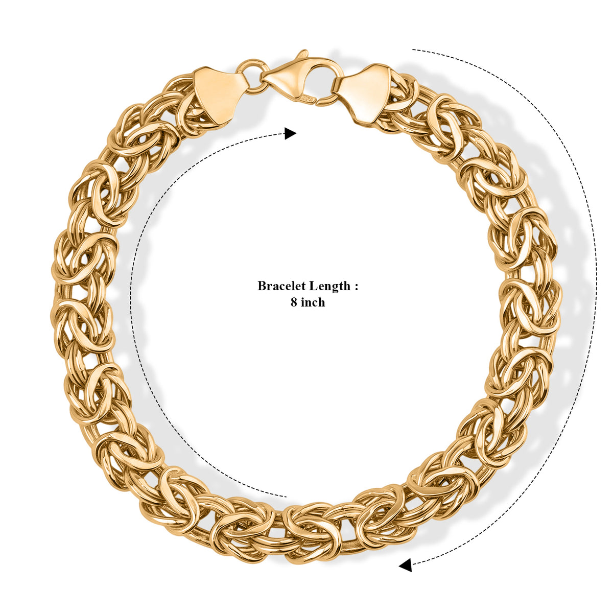 ROYAL BYZANTINE - 9K Yellow Gold Hand Made BYZANTINE Bracelet (Size - 8) with Lobster Clasp, Gold Wt. 8.50 Gms. 8692855 4