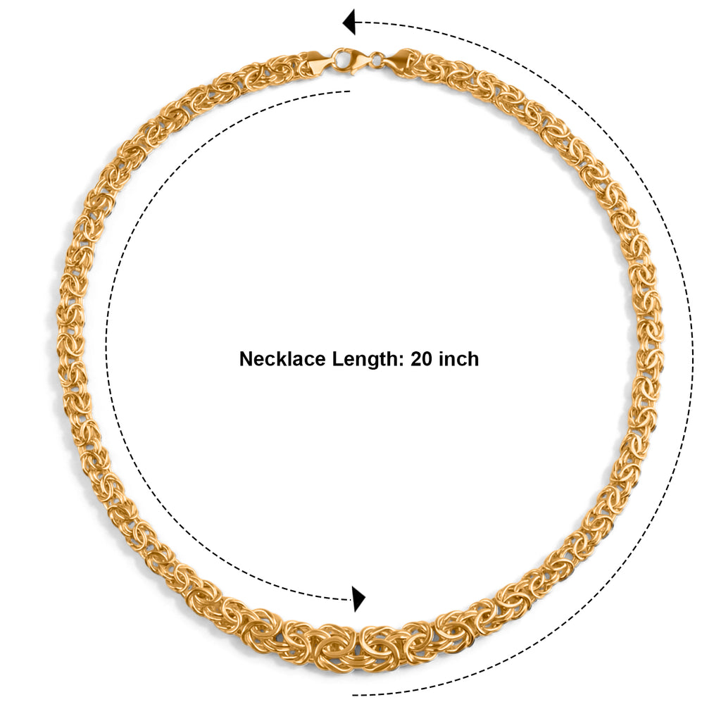 9K Yellow Gold Hand Made Byzantine Necklace (Size - 20) with Lobster Clasp, Gold Wt. 22.83 Gms_8692858_5