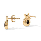 D'Joy - Ammolite & White Zircon Earring with Push Post in 18K Vermeil Yellow Gold Plated Sterling Silver 1.80 Ct._8695014_2