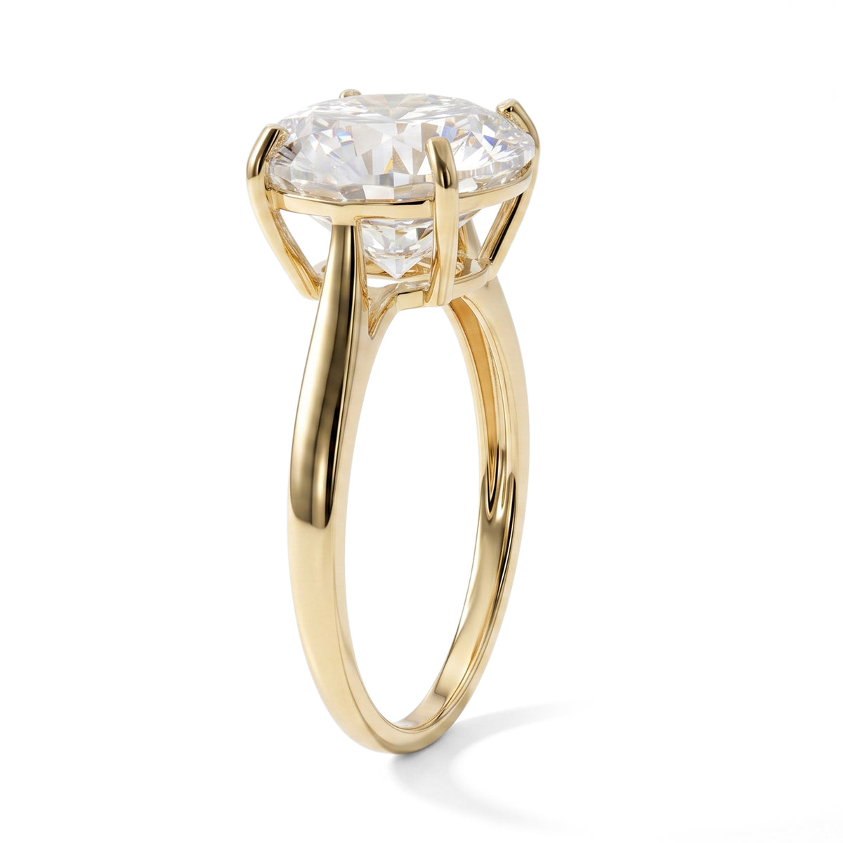 9K Yellow Gold GRA Certified D-VVS1 Solitaire Ring 5.00 Ct. V32661187 4