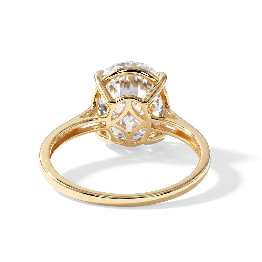 Luxoro 9K Yellow Gold Moissanite Ring, Gold Wt.1.75 Gms  5.000  Ct._8695021_4