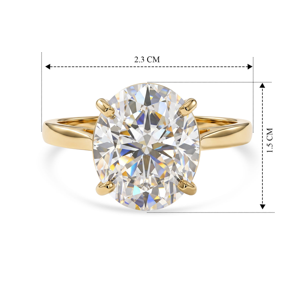 9K Yellow Gold GRA Certified D-VVS1 Solitaire Ring 5.00 Ct. V32661187 6