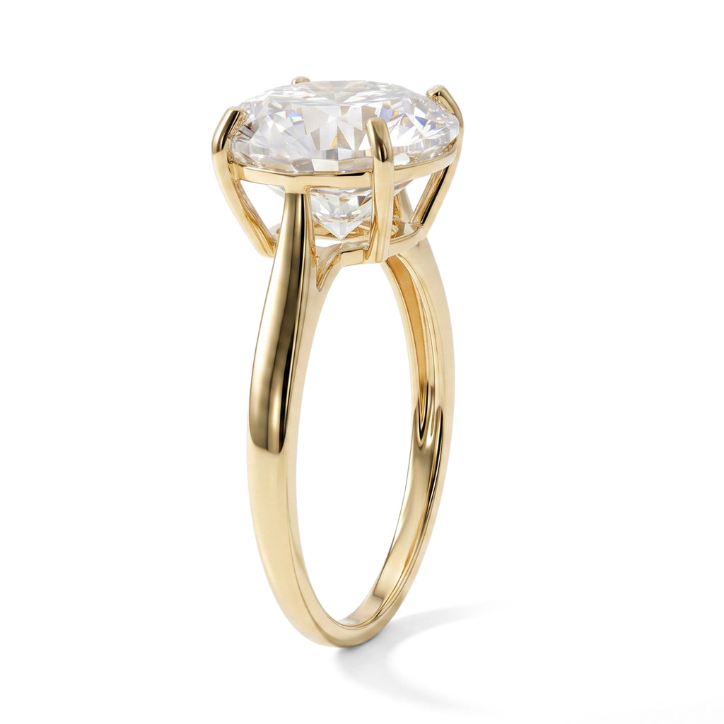 Luxoro 9K Yellow Gold Moissanite Ring, Gold Wt.1.75 Gms  5.000  Ct._8695023_3