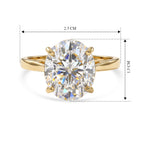 Luxoro 9K Yellow Gold Moissanite Ring, Gold Wt.1.75 Gms  5.000  Ct._8695023_5