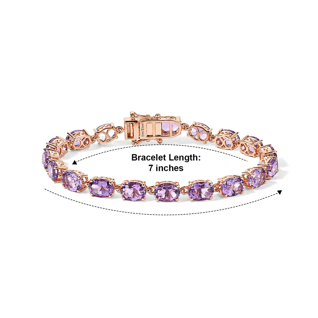 EverTrue - Rose De France Amethyst Bracelet (Size - 7.5) 20.40 Ct._8695343_4