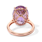Rose De France Amethyst Solitaire Ring in Rose GoldSterling Silver  8.634  Ct._8695385_3