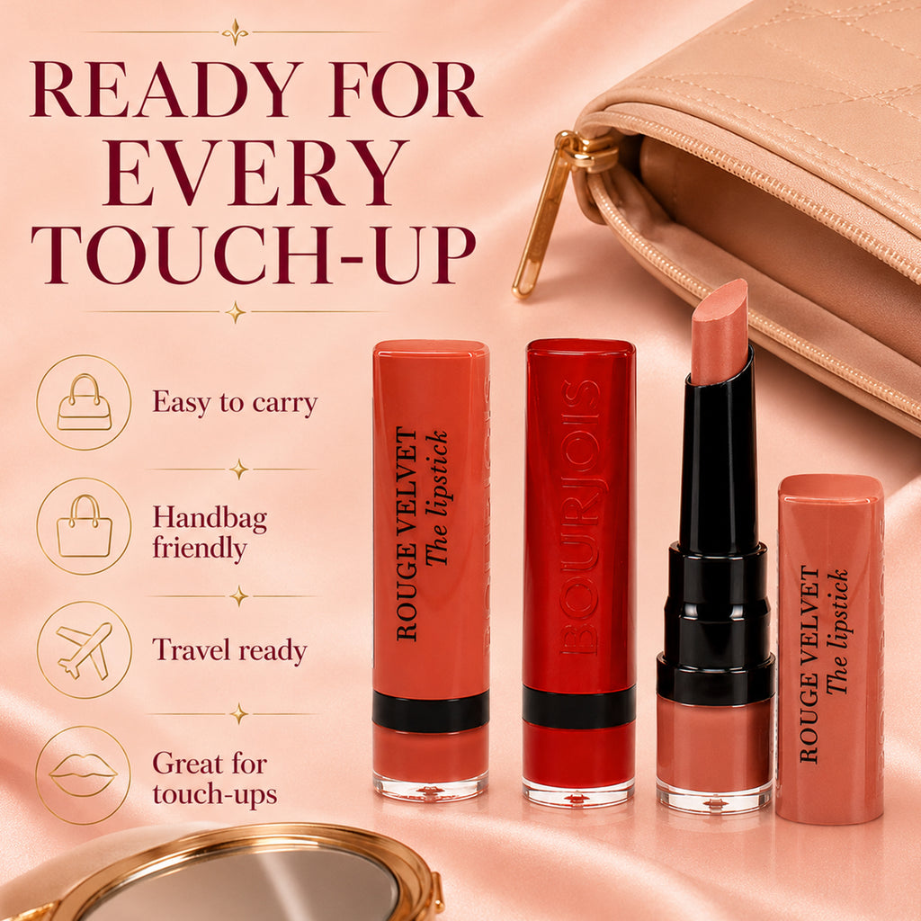Bourjois: 3-Piece Lipstick Set (Includes Bourjois Velvet Lipstick in Caramel Sale, Bourjois Velvet Lipstick in Moka Dero 022 & Bourjois Velvet Lipstick in Chocoquette 51)_8695412_3