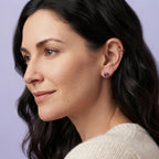 Rose De France Amethyst Solitaire Stud Earring with Push Post in Rose Gold Plated Sterling Silver 3.42 Ct._8695431_2