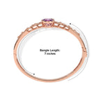 EverTrue - Rose De France Amethyst & White Zircon Full Bangle (Size - 7.5) 10.32 Ct._8695432_5