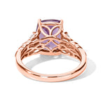D'Joy Rose De France Amethyst, Moissanite Main Stone With Side Stone Ring in Rose GoldSterling Silver  3.054  Ct._8695433_3