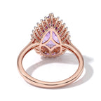 D'Joy Rose De France Amethyst, White Zircon Main Stone With Side Stone Ring in Rose GoldSterling Silver  3.114  Ct._8695468_4