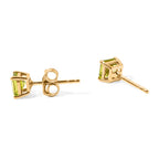 D'Joy - Peridot Solitaire Stud Push Post Earring in Yellow Gold Plated Sterling Silver 1.30 Ct._8695768_3