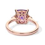 D'Joy Rose De France Amethyst, White Zircon Solitaire Ring in Rose GoldSterling Silver  2.259  Ct._8695789_4