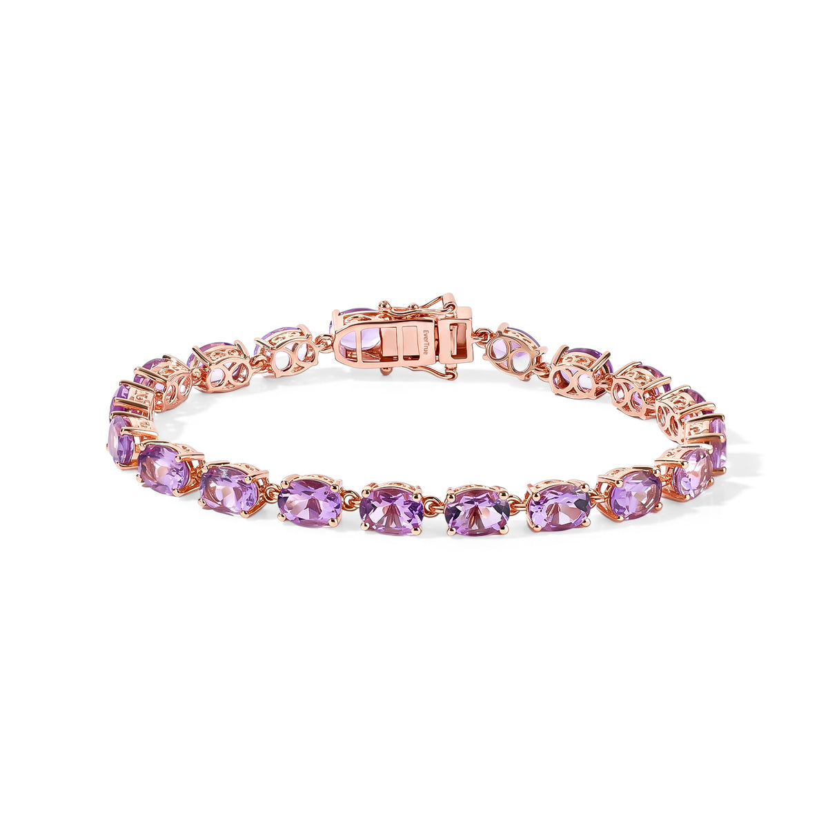EverTrue - Rose De France Amethyst Bracelet (Size - 8) 20.40 Ct. 8695821 0