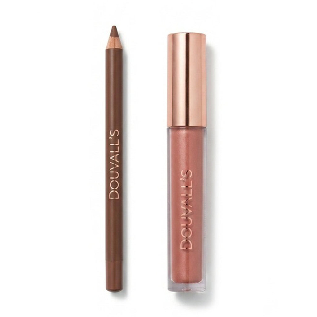 Douvalls Argan Lip Kit Plump & Pout - Pamela (Lip Pencil & Gloss)_8696196_2
