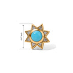 D'Joy Blue Turquoise, White Zircon Main Stone With Surrounding Stone Earring Sterling Silver  1.196  Ct._8696457_4