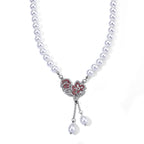 White Shell Pearl & Multi Crystal Blooming Flower Adjustable Necklace (Size - 18+2 Ext) 235.00 Ct._8696750
