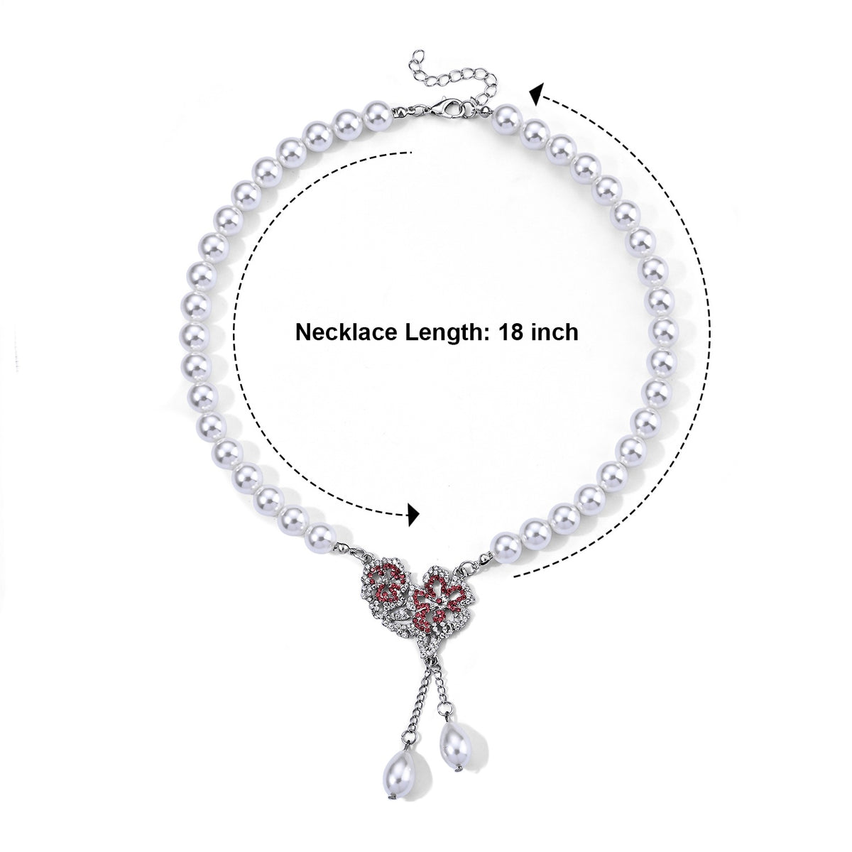 White Shell Pearl &amp; Multi Crystal Blooming Flower Adjustable Necklace (Size - 18+2 Ext) 235.00 Ct. V32668948 6