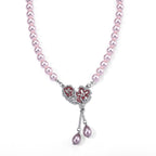Pink Shell Pearl & Multi Crystal Blooming Flower Adjustable Necklace (Size - 18+2 Ext) 235.00 Ct._8696751