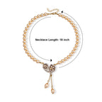 Golden Shell Pearl & Multi Crystal Blooming Flower Adjustable Necklace (Size - 18+2 Ext) 235.00 Ct._8696807_5
