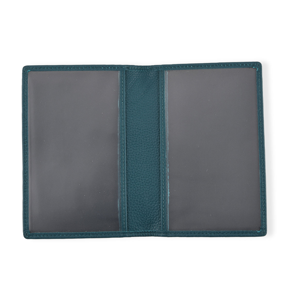 Leather Patterned Passport Holder (Size 14x10x1 cm) - Dark Green 8696941 3
