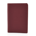 Leather Patterned Passport Holder (Size 14x10x1 cm) - Burgundy_8696942