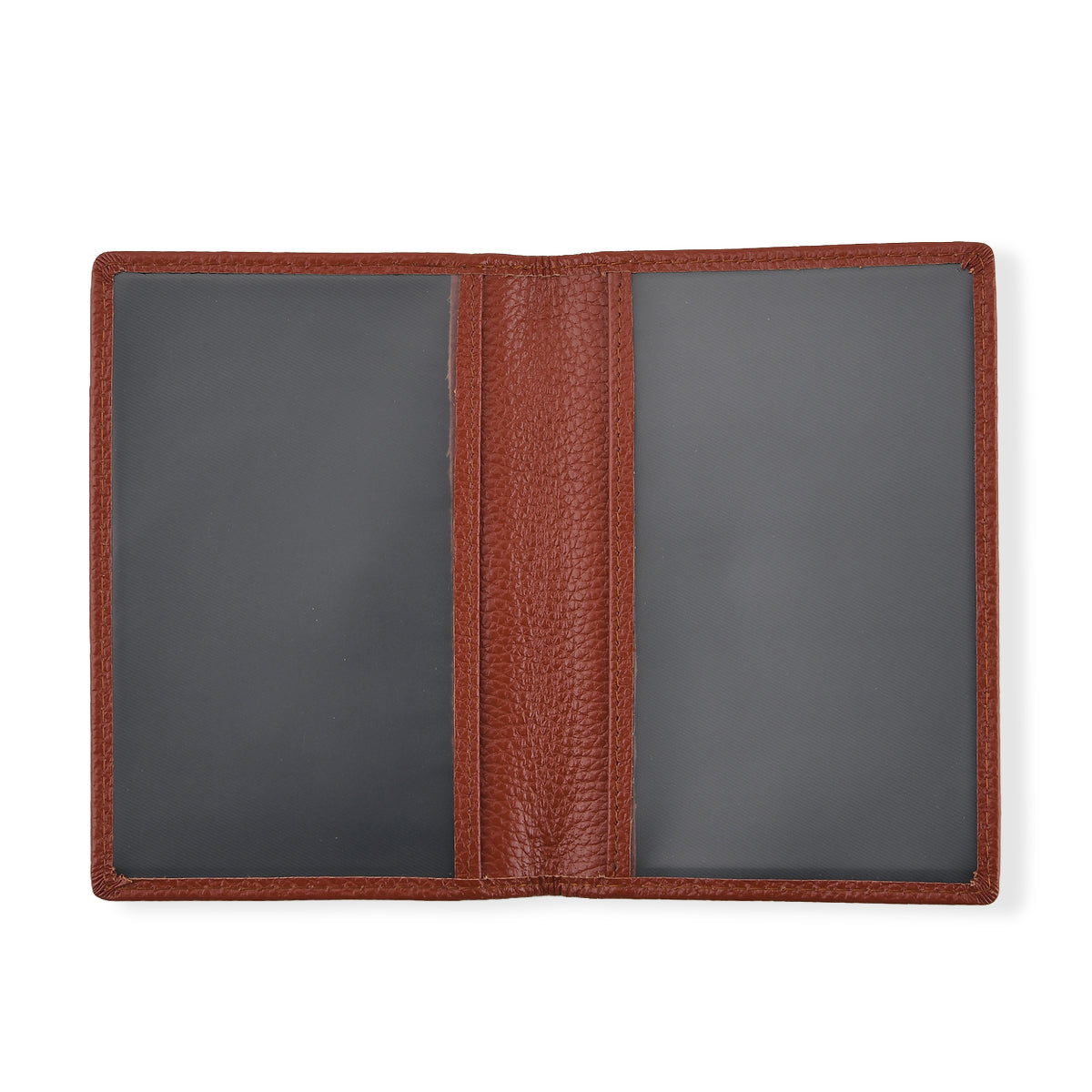 Leather Patterned Passport Holder (Size 14x10x1 cm) - Brown 8696943 3