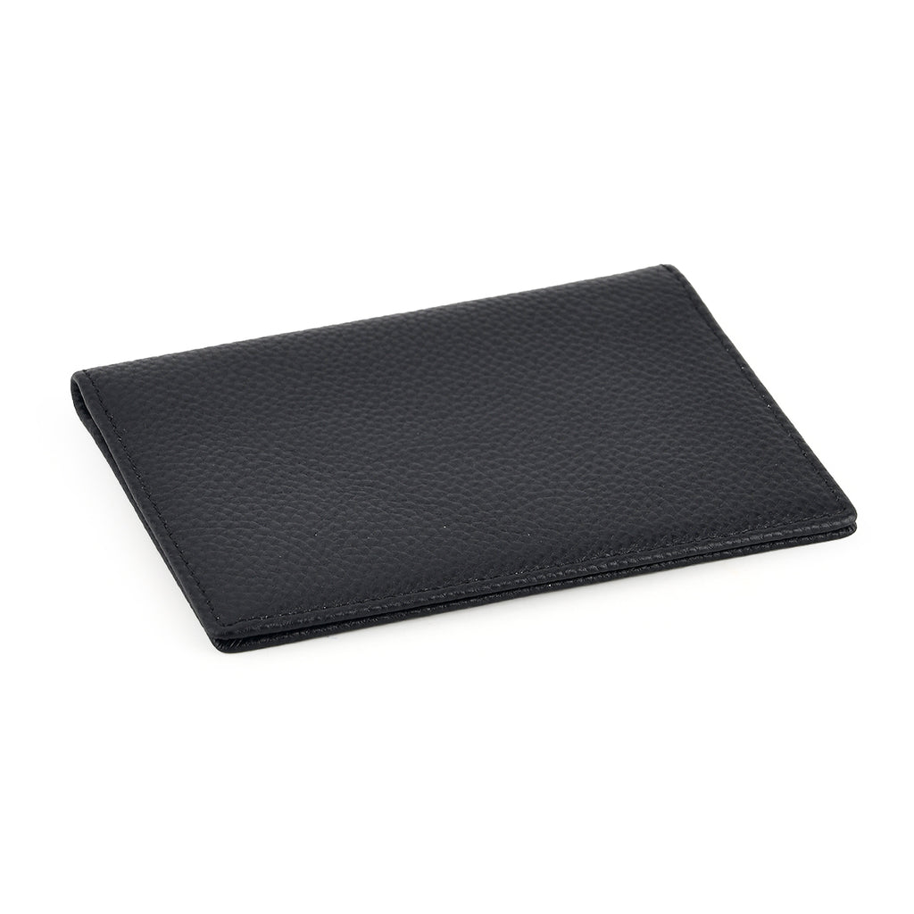 Leather Patterned Passport Holder (Size 14x10x1 cm) - Black_8696944_5
