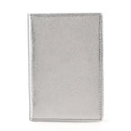Leather Patterned Passport Holder (Size 14x10x1 cm) - Silver_8696945