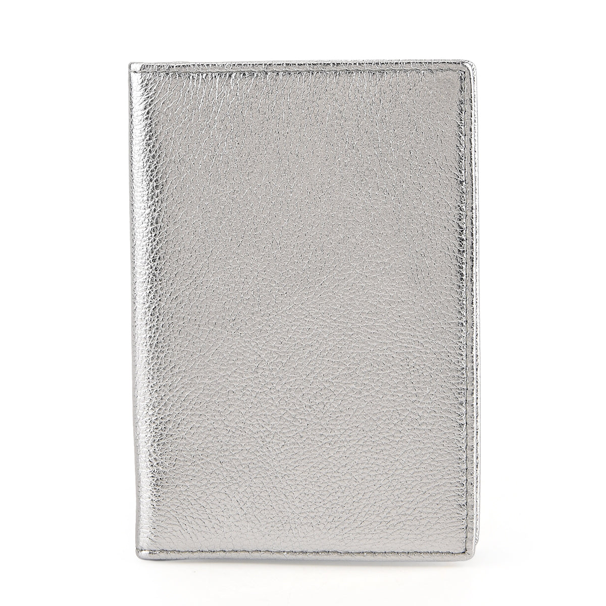 Leather Patterned Passport Holder (Size 14x10x1 cm) - Silver 8696945 0