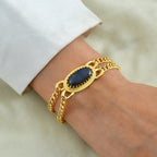 EverTrue - Labradorite Chain Bracelet (Size - 7.5) with GB Lock Box in Yellow Gold Tone 10.60 Ct._8696961_1