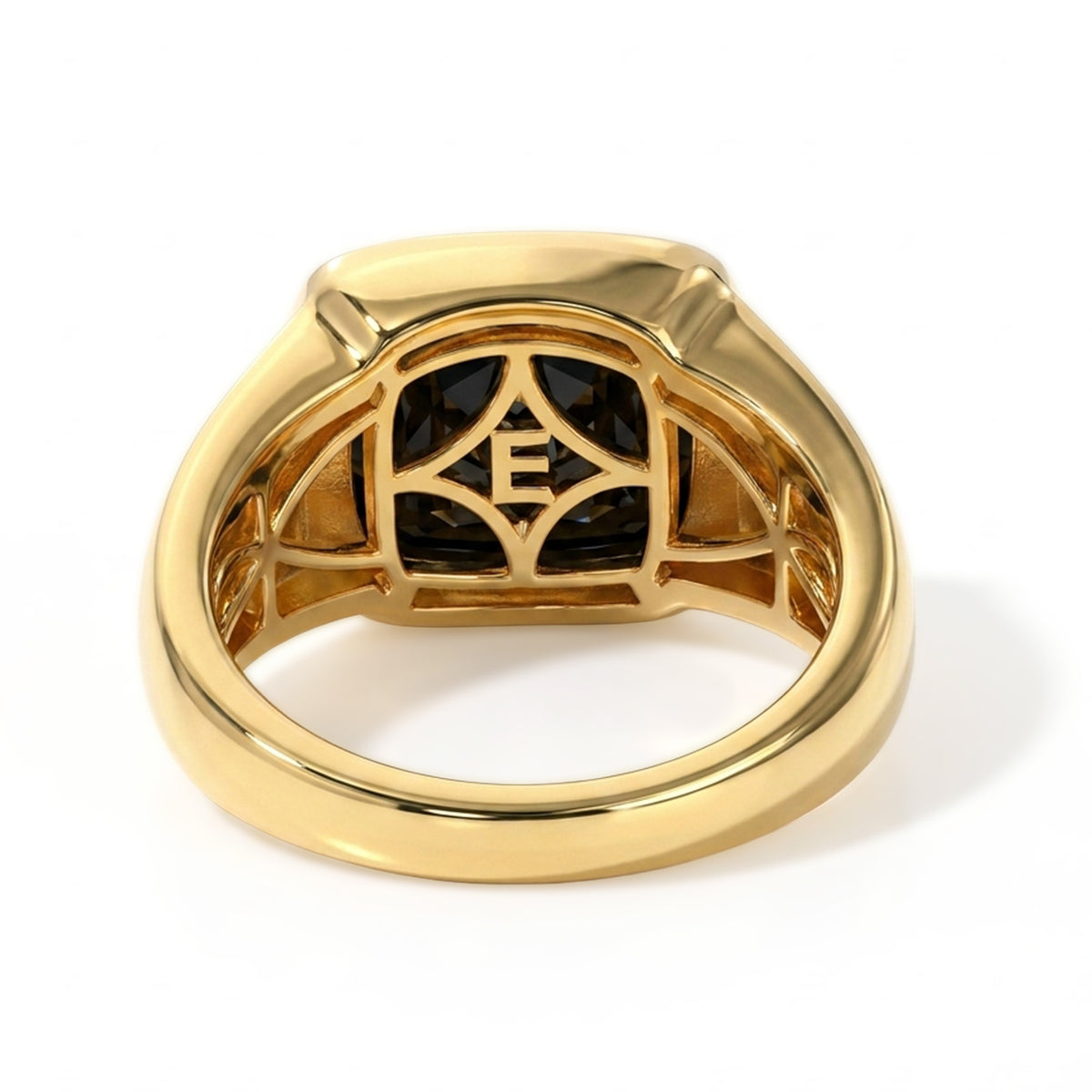 EverTrue - Lapis Lazuli Solitaire Ring in Yellow Gold Tone 6.36 Ct. V32514675 5