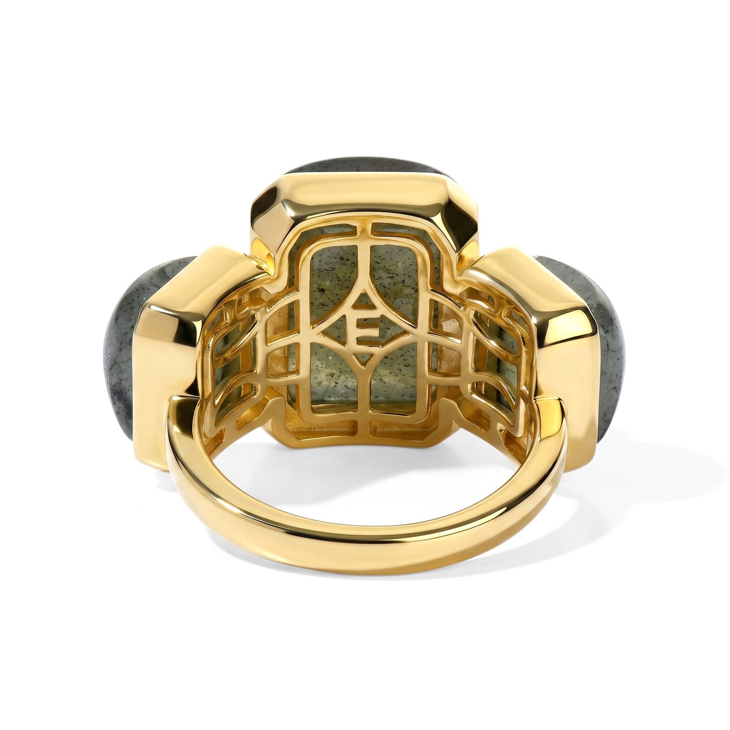 EverTrue - Labradorite Trilogy Ring in Yellow Gold Tone 14.07 Ct. 8697059 4