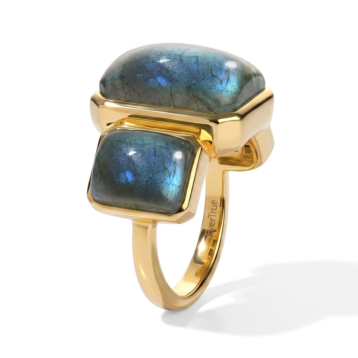 EverTrue - Labradorite Trilogy Ring in Yellow Gold Tone 14.07 Ct. V32567092 4