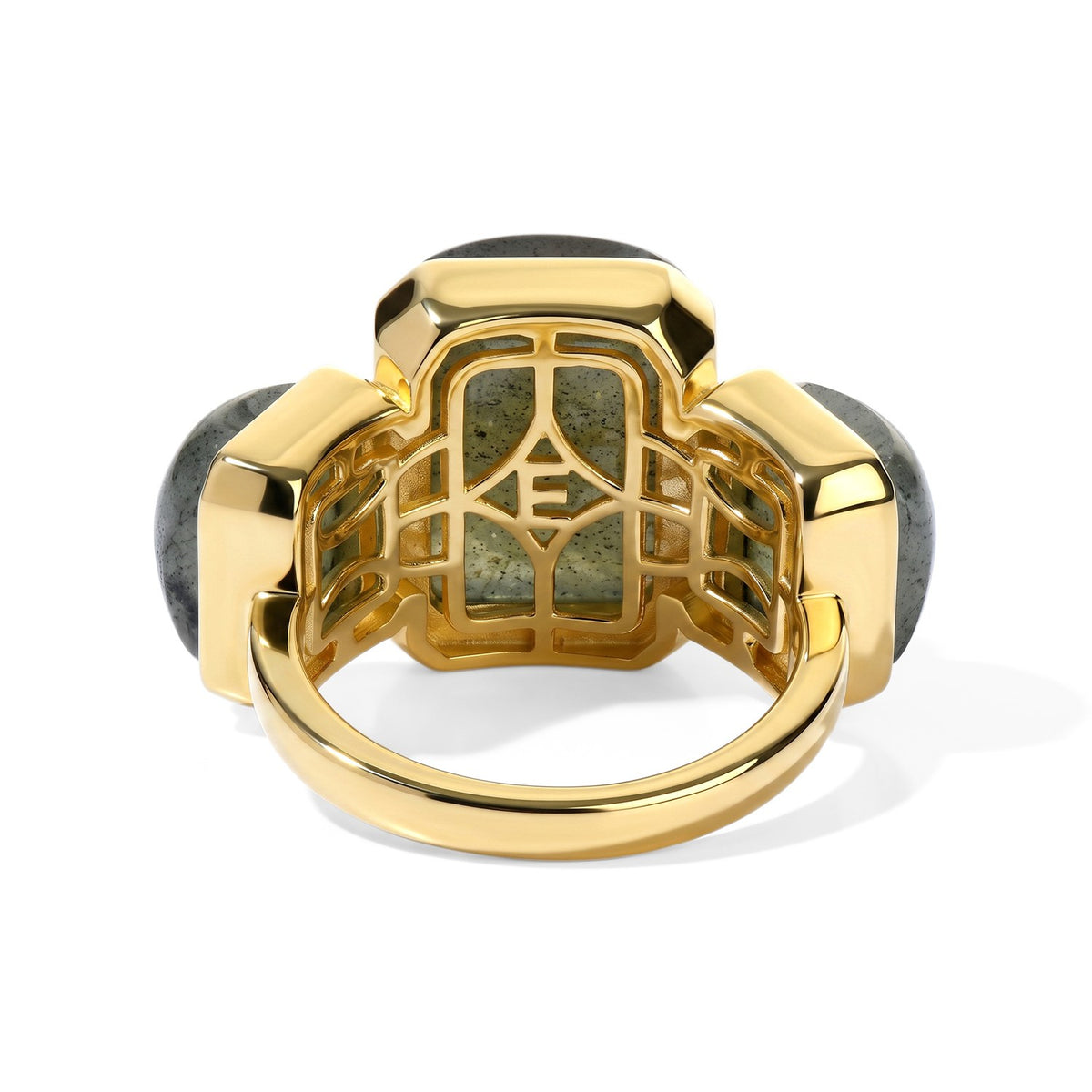 EverTrue - Labradorite Trilogy Ring in Yellow Gold Tone 14.07 Ct. V32567092 5